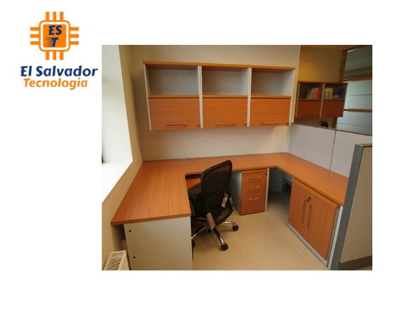Modulo de Trabajo Zeus en C con Archivero - Credenza y Gavetas Aereas MD00070