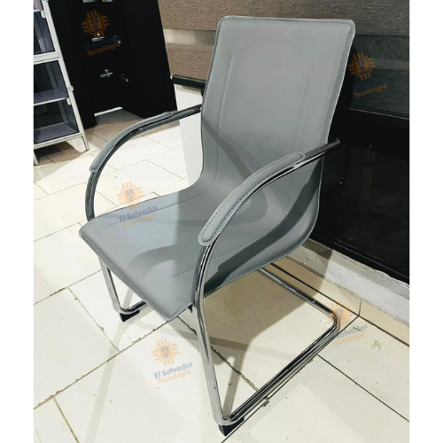 Silla de Espera Tipo Trineo- Monaco Gris - El Salvador Tecnologia y Muebles de Oficina