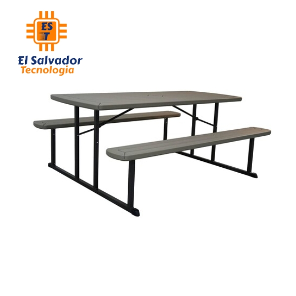 Mesa Picnic Plegable gris 183 x 144 x 75CM FRD-034
