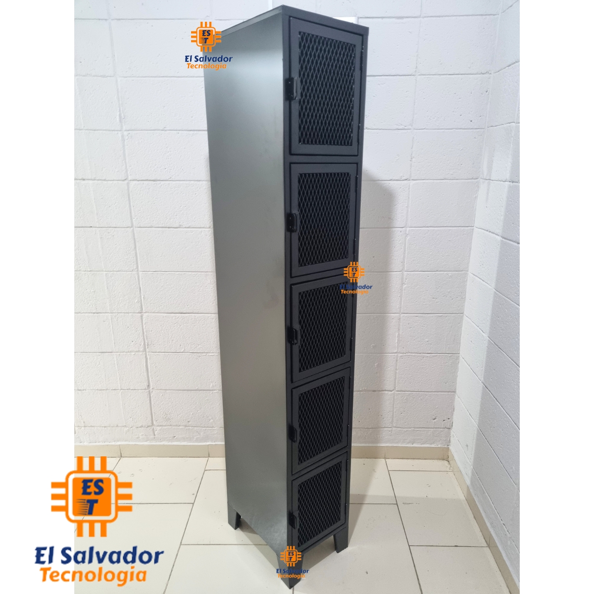Locker Metálico de 1 Cuerpo 5 Puertas Rejilla de Malla CMK