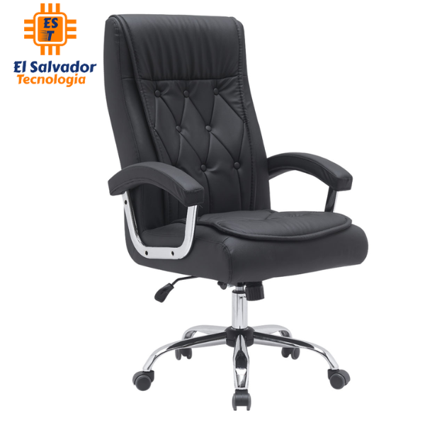 Silla Gerencial de Cuero - Granate - Soporta 350 LBS