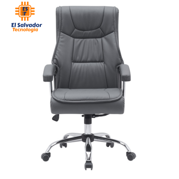 Silla Gerencial de Cuero - Gris - Estocolmo