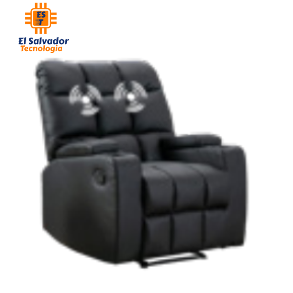 Sillón reclinable manual con masajeador y portavaso (2)