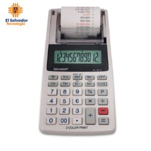 Calculadora portátil inalámbrica de 12 dígitos con pantalla LCD grande - impresión de dos colores con funciones fiscales