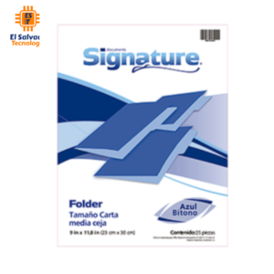 Folder Azul - Tamaño Carta - 100 unidades - Paquete de 4 resmas
