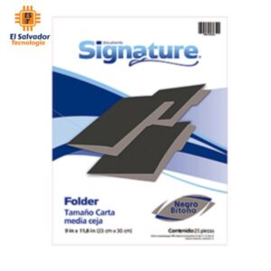 Folder Negro - Tamaño Carta - 100 unidades - Paquete de 4 resmas