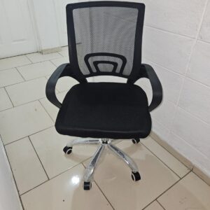 Silla Ejecutiva de Respaldo de Malla Bruselas- Color Negro - Soporta 250 LBS