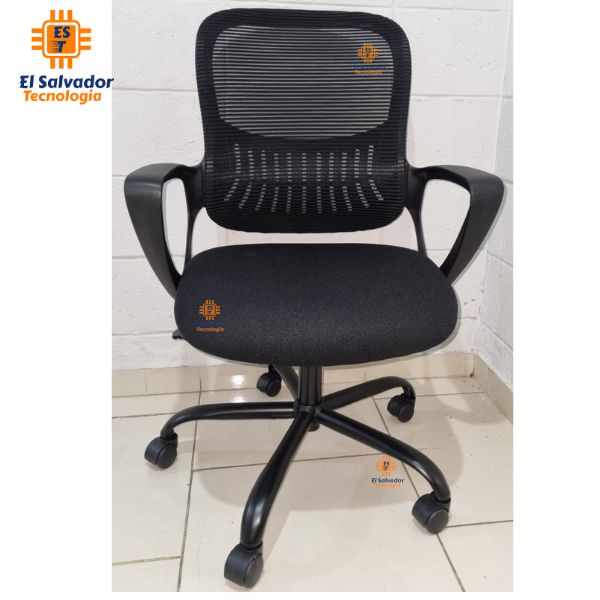Silla Ejecutiva con Respaldo de Malla Hana - Color Negro - Soporta 250 Libras