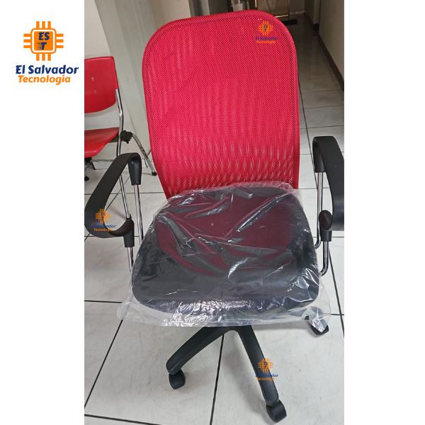 Silla Ejecutiva de Malla Chilena- Color Rojo - Soporta 250 LBS