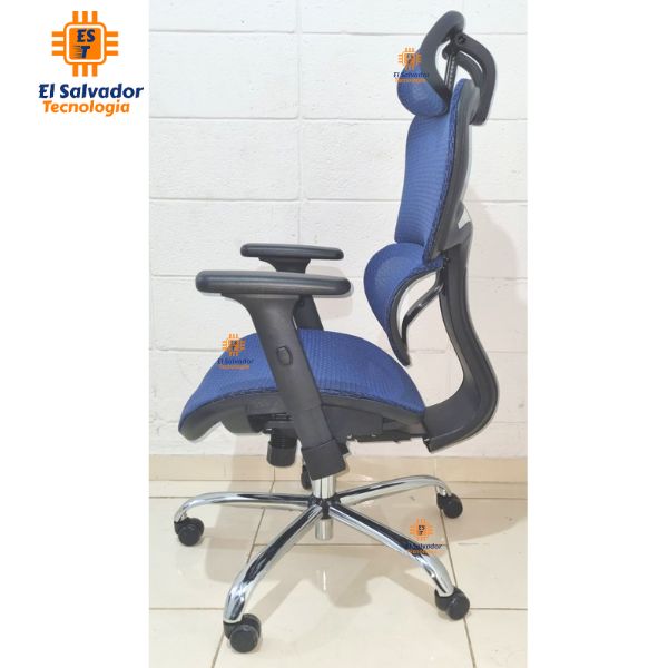 Silla Gerencial de Asiento y Respaldo de Malla Seúl Blue - Soporta 250 LBS