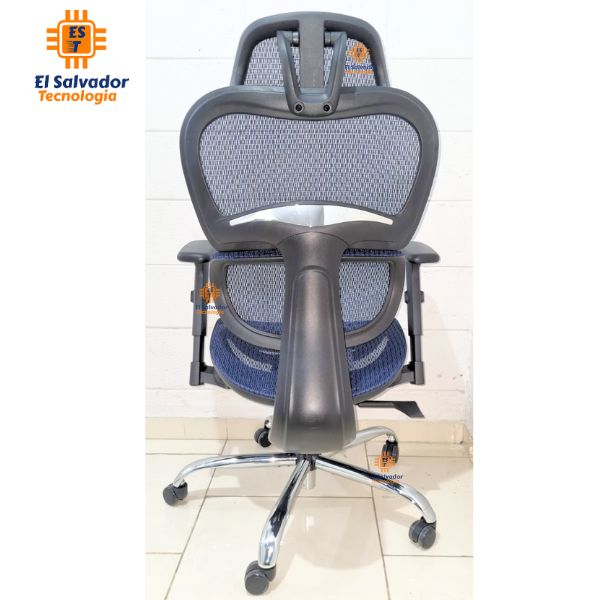 Silla Gerencial de Asiento y Respaldo de Malla Seúl Blue - Soporta 250 LBS