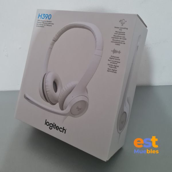 Auriculares Logitech USB Headset - en oreja - H390 - 981-000014