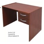 Mesa para trabajo o estudio modular con 2 Gavetas TLS 7- 1.10m Ancho x 0.55m Fondo x 0.75 m Altura