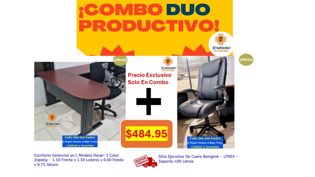 Combos Duo Perfecto El Salvador Tecnologia y Muebles de Oficina -5