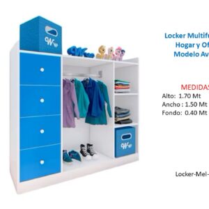 Locker Multifuncional Hogar y Oficina Modelo Avantys-TLS 43 -1.70m Alto x 1.50m Ancho x 0.40m Fondo