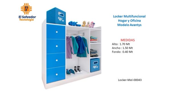 Locker Multifuncional Hogar y Oficina Modelo Avantys-TLS 43 -1.70m Alto x 1.50m Ancho x 0.40m Fondo