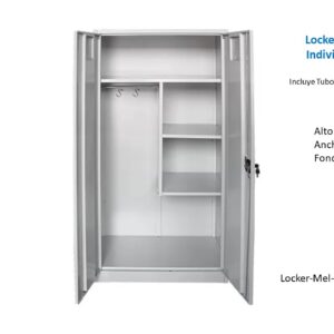 Locker Premium Plus Individual 2 Puertas - TLS 51 - 1.80m Alto x 0.80m Ancho x 0.40m Fondo