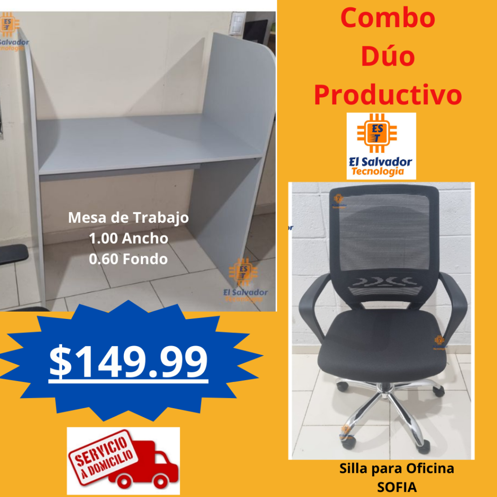 Combo Duo Productivo El Salvador Tecnologia y Muebles de Oficina