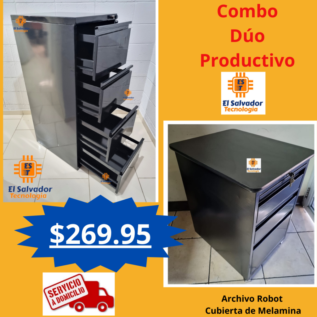 Combo Duo Productivo El Salvador Tecnologia y Muebles de Oficina-3