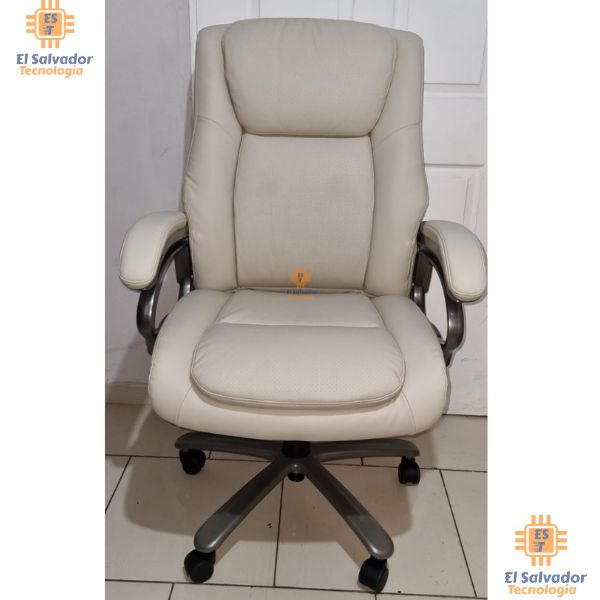 Silla Ejecutiva De Cuero Bangkok Plus White - LF015 - Soporta 500 Libras