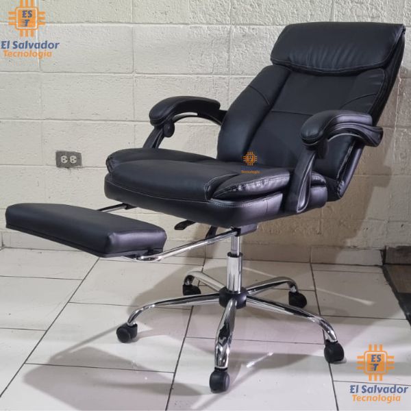 Silla Ejecutiva De Cuero Reclinable Con Reposapiés - LF011 - Soporta 300 Libras
