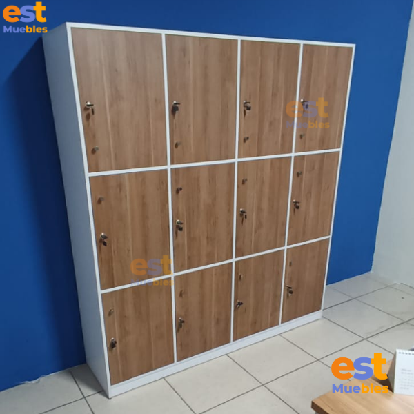 Locker Multiniveles Para 12 Personas - TLS 164 - 1.80m Altura x 1.65m Ancho x 0.40m Fondo