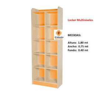 Locker Multiniveles - TLS 165 - 1.80m Altura x 0.75m Ancho x 0.40m Fondo