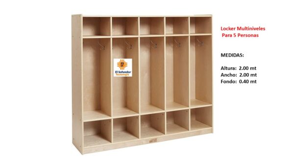 Locker Multiniveles Para 5 Personas - TLS 170 - 2.00m Altura x 2.00m Ancho x 0.40m Fondo