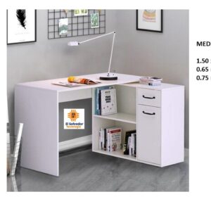 Escritorio Modular Multi Usos en L - TLS 110 - 1.50 x 1.30 mt Ancho 0.65 mt Fondo Principal 0.75 mt Altura