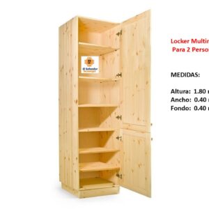 Locker Multiniveles Para 2 Personas - TLS 159 - 1.80m Altura x 0.40m Fondo x 0.40m Ancho