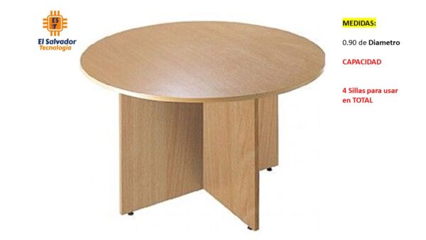 Mesa de Reunión Circular - 0.90 de Diámetro para 4 personas - TLS 244