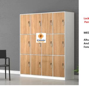 Locker Multiniveles Para 12 Personas - TLS 164 - 1.80m Altura x 1.65m Ancho x 0.40m Fondo