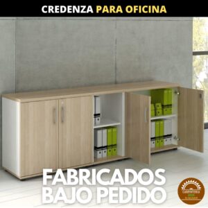 7. Credenzas para Oficina y Hogar en Melamina - a la Medida Fabricados Bajo Pedido - Marca Zeus