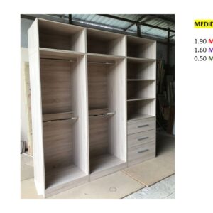 Closet de Melamina para Hogar con Gavetas - TLS 289 - 1.90m Altura x 1.60m Ancho x 0.50m Fondo