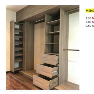 Closet de Melamina para Hogar con Gavetas - TLS 290 - 1.90m Altura x 1.60m Ancho x 0.50m Fondo