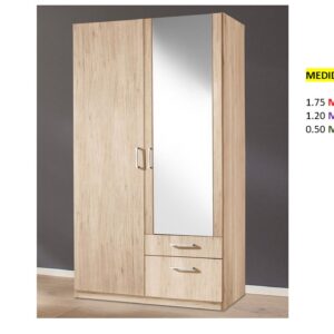 Closet de Melamina para Hogar con Gavetas - TLS 390 - 1.75m Altura x 1.20m Ancho x 0.50m Fondo