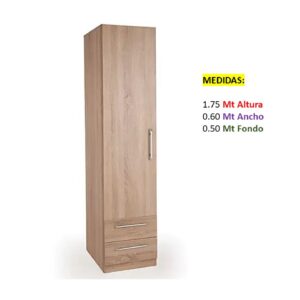 Closet de Melamina para Hogar con Gavetas - TLS 391 - 1.75m Altura x 0.60m Ancho x 0.50m Fondo