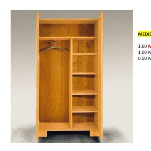 Closet de Melamina para Hogar - TLS 394 - 1.60m Altura x 1.00m Ancho x 0.50m Fondo