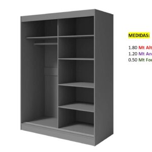 Closet de Melamina para Hogar - TLS 403 - 1.80m Altura x 1.20m Ancho x 0.50m Fondo