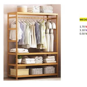 Closet de Melamina para Hogar - TLS 407 - 1.70m Altura x 1.10m Ancho x 0.50m Fondo