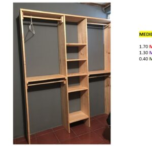 Closet de Melamina para Hogar - TLS 411 - 1.70m Altura x 1.30m Ancho x 0.40m Fondo