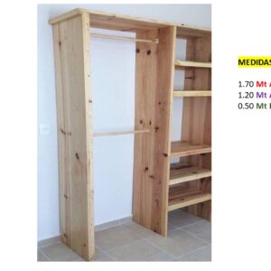 Closet de Melamina para Hogar - TLS 412 - 1.70m x 1.20m Ancho x 0.50m Fondo