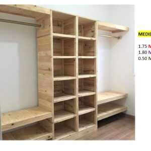 Closet de Melamina para Hogar - TLS 418 - 1.75m Altura x 1.80m Ancho x 0.50m Fondo