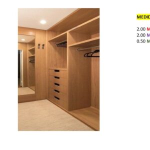 Closet de Melamina para Hogar con Gavetas - TLS 293 - 2.00m Altura x 2.00m Ancho x 0.50m Fondo