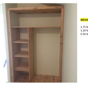 Closet de Melamina para Hogar - TLS 419 - 1.75m Altura x 1.20m Ancho x 0.50m Fondo