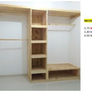 Closet de Melamina para Hogar - TLS 420 - 1.75m Altura x 1.40m Ancho x 0.50m Fondo