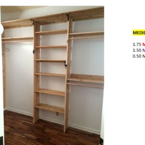 Closet de Melamina para Hogar - TLS 422 - 1.75m Altura x 1.50m Ancho x 0.50m Fondo