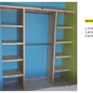 Closet de Melamina para Hogar - TLS 426 - 1.75m Altura x 1.40m Ancho x 0.50m Fondo