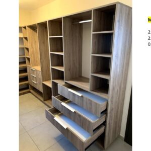 Closet de Melamina para Hogar con Gavetas - TLS 294 - 2.50m Altura x 2.50m Ancho x 0.50m Fondo