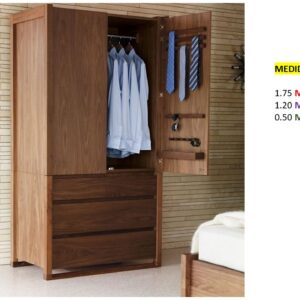 Closet de Melamina para Hogar de Puerta Abatible con Gavetas - TLS 431 - 1.75m Altura x 1.20m Ancho x 0.50m Fondo